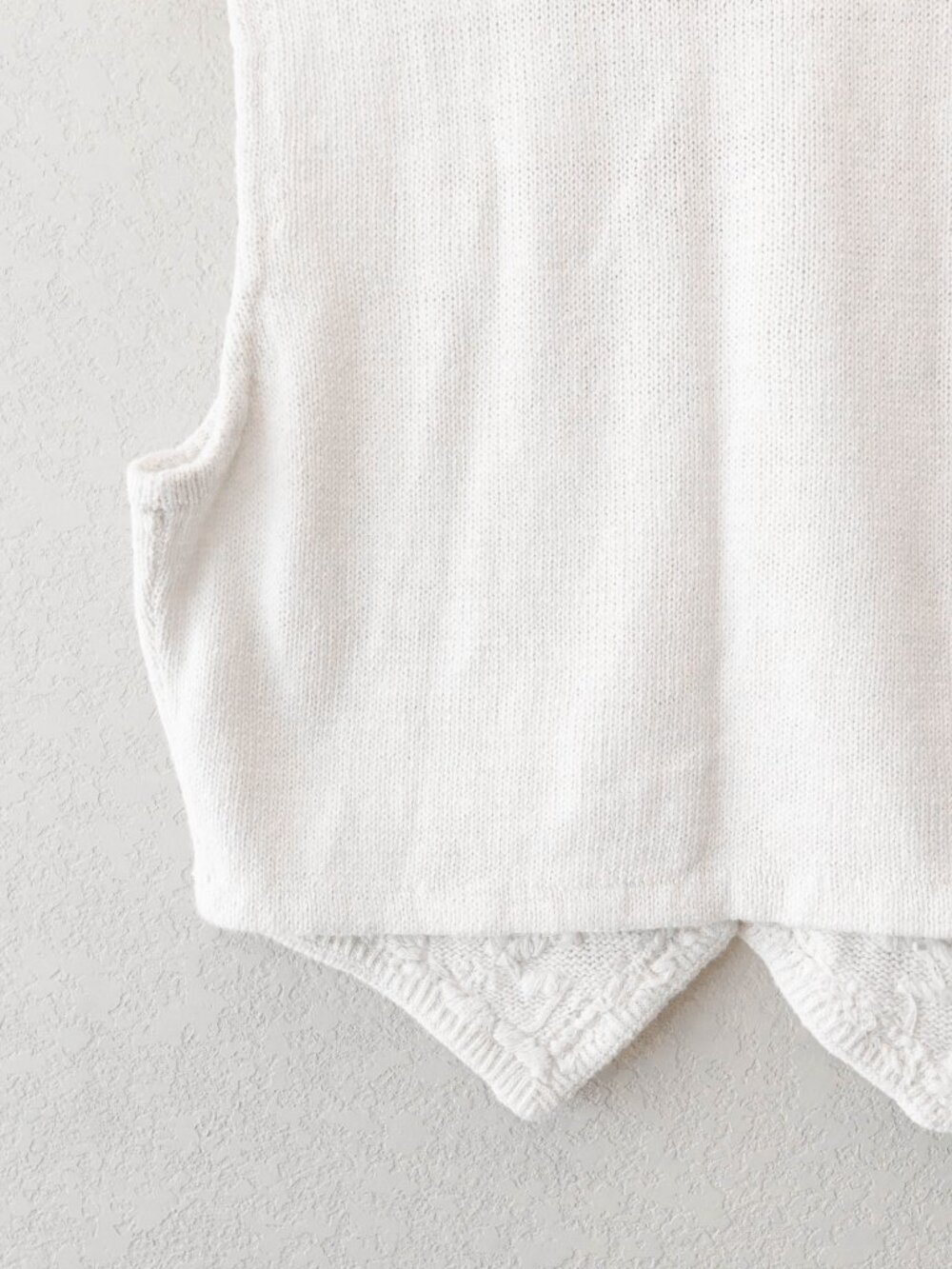 Vintage Worthington Beaded Vest L White Embroidered 90s Y2K Boho Cottagecore - Picture 10 of 11